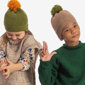 Giraffe kids honeycomb earflap hat